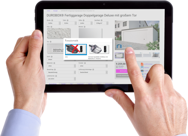Fertiggaragen Konfigurator mit Preis